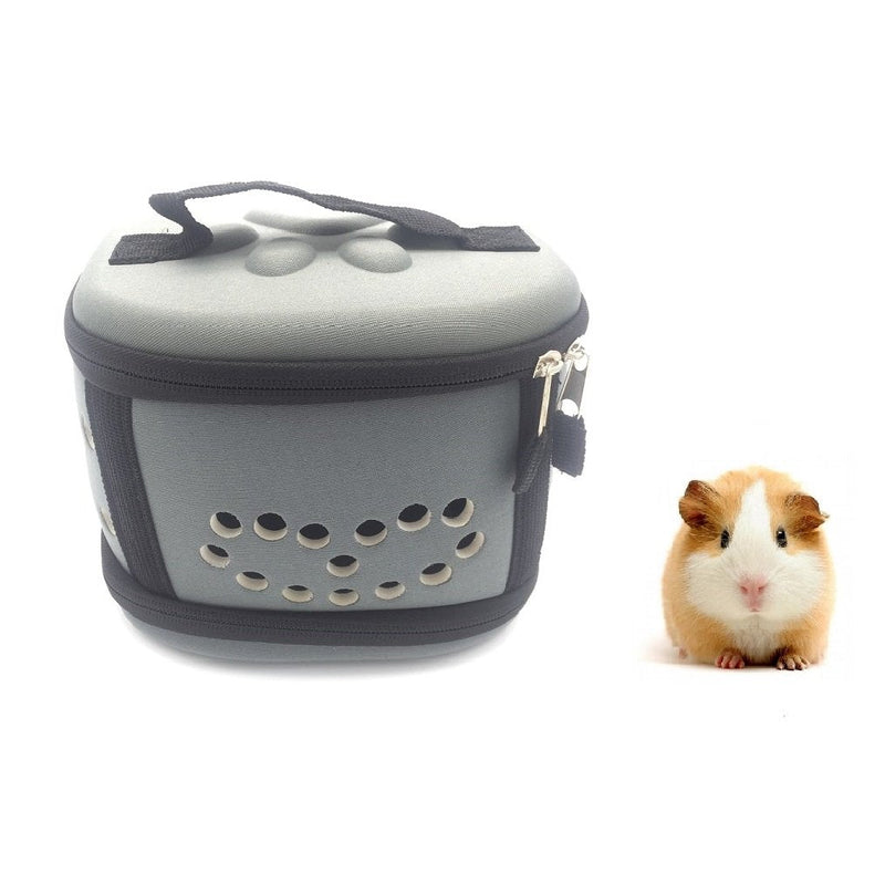 Portable Mini Poodle Carrier Hamster Cage - Travel Carry Bag Soft-Sided Kennel for Tiny Pet Small Animal Hedgehog Mouse Rat Sugar Glider Squirrel Chinchilla Rabbit Ferrest Gray - BeesActive Australia