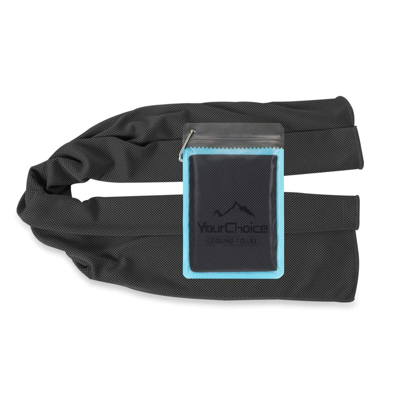 Your Choice Cooling Towel Instant Cool Towel for Sports Workout Gym Golf Yoga Travel Camping and Outdoors, Ideal Cold Towels for Neck Face in Hot Weather 1 Black - BeesActive Australia