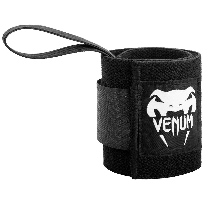 [AUSTRALIA] - Venum Hyperlift Lifting Wrist Bands (1 Pair), Black 