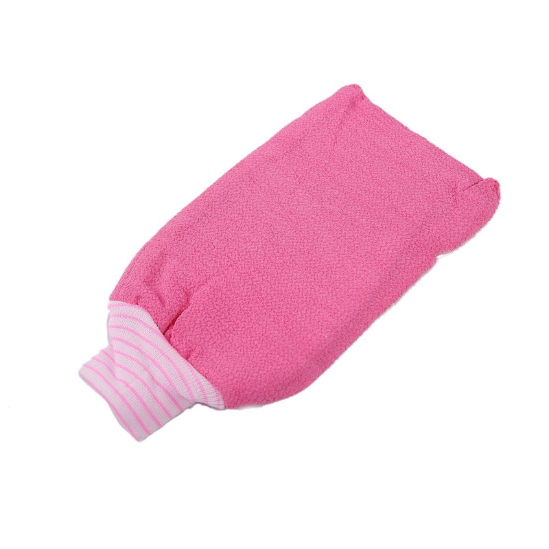 LISSOMPLUME Large Exfoliating Bath Mitt Gloves | Remove Dead Skin | Body Rubbing Towel | Men Women Shower Hamma Washcloth | 9.4 in x 5.1 in - Rose Red 24cm*13cm - BeesActive Australia