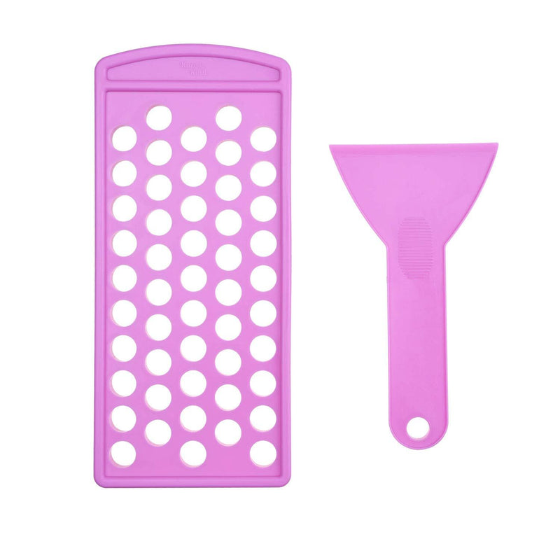 Lip Balm Filling Tray and Spatula Set - Fast and Easy To Use - Just Pour & Spread - Instantly Fills 50 Lip Balm Containers 3/16 Oz (5.5 ml) (sold separately) (Purple) Purple - BeesActive Australia