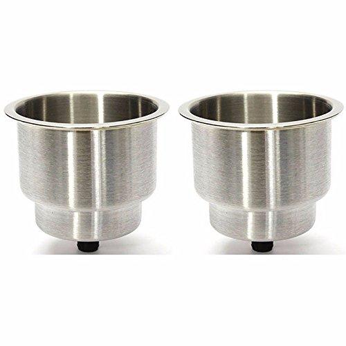 [AUSTRALIA] - NUZAMAS Set of 2 Stainless Steel Cup Drink Holder Marine Boat RV Camper Caravan Drinking Holders 