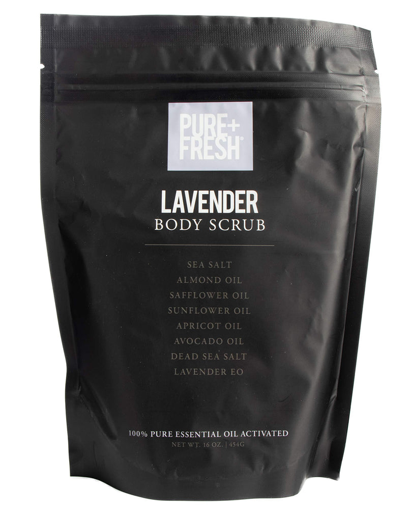 Pure+Fresh Body Scrub Lavender - Exfoliant Infused with Dead Sea Salt and Essential Oils - BeesActive Australia