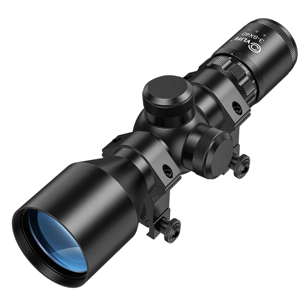 CVLIFE 3-9x40 Compact Rifle Scope Crosshair Reticle with Free Mounts for Quick Aiming - BeesActive Australia
