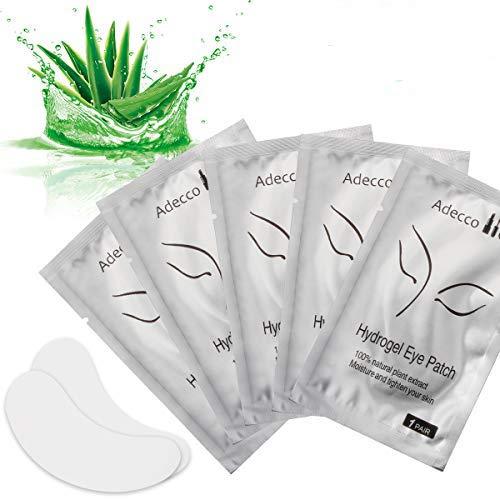 Adecco LLC Eyepads Eyelash Extensions Lint Free, 100 Pairs Set Eye Pads for Lash Extensions, Hydrogel Eye Patch DIY False Eyelash Lash Extension Makeup Eye Gel Pad Silver 100 - BeesActive Australia