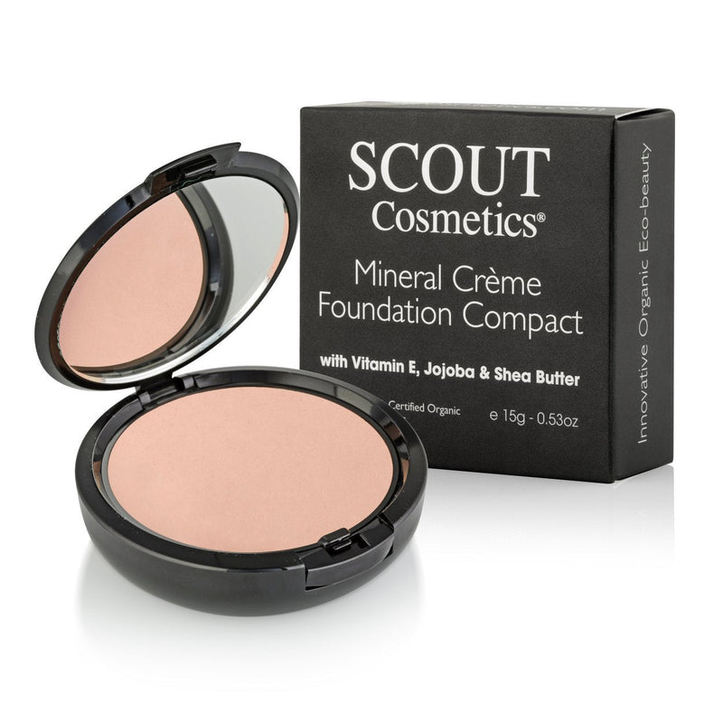 SCOUT Cosmetics Crème Compact Foundation with Vitamin E, Joboba & Shea Butter Shell - BeesActive Australia