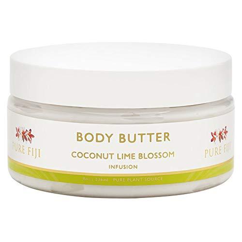 Pure Fiji Hydrating Body Butter - Natural Body Butter with Coconut, Dilo, Macadamia, Sikeci Oil, Coconut Lime Blossom, 8 oz 8 Ounce (Pack of 1) - BeesActive Australia