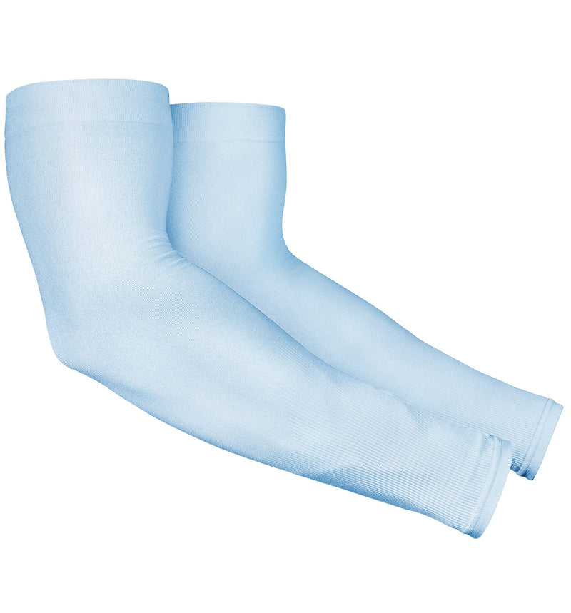 UV Sun Protection Arm Sleeves for Men & Women - UPF 50 Sports Compression Cooling Sleeve - Skin Cancer Foundation Recommended Aqua - 1 Pair - BeesActive Australia