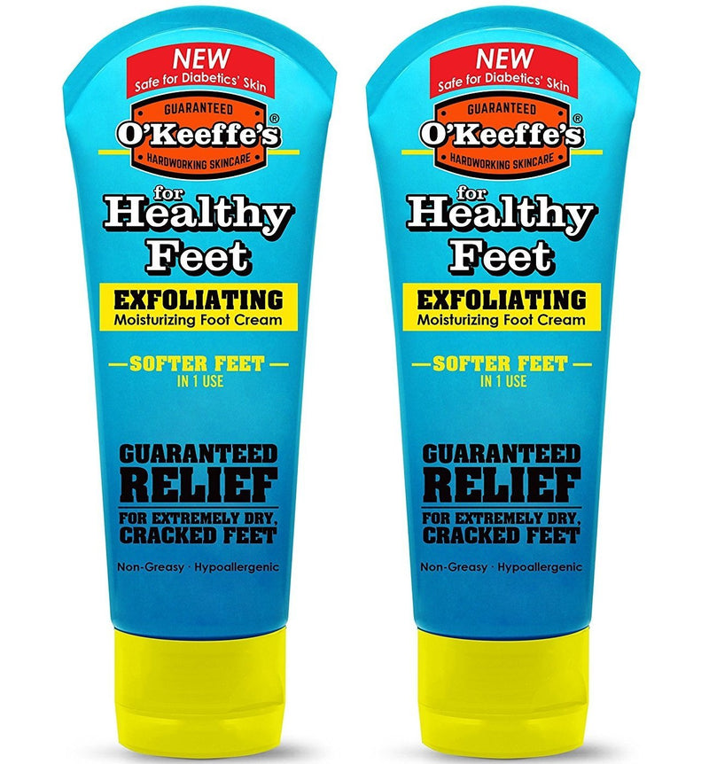 O'Keeffe's Healthy Feet, Exfoliating Foot Cream, 3 oz. Tube - 2 Pack - BeesActive Australia