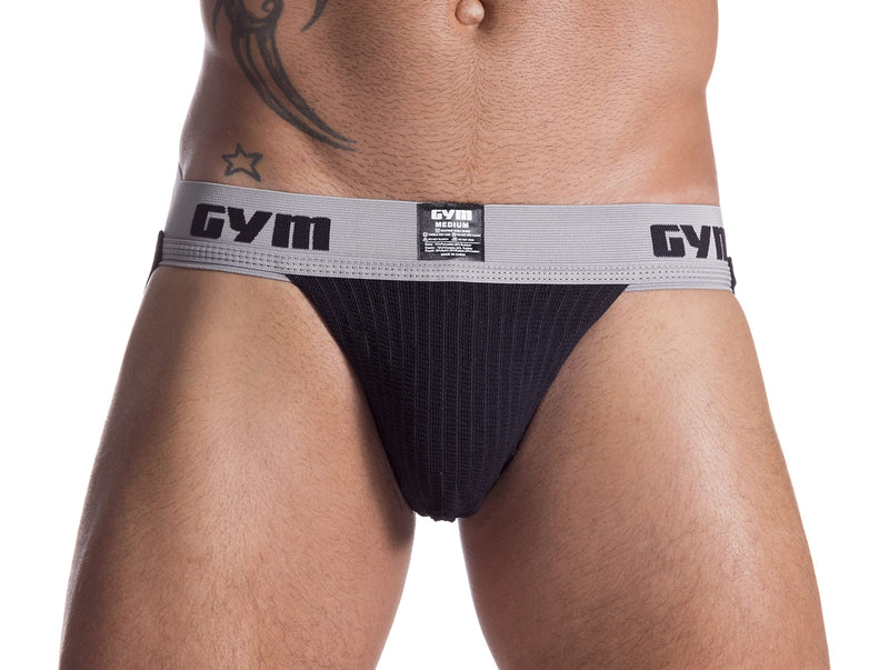 Gym Workout Jockstrap with 2" Waistband Black Small - BeesActive Australia