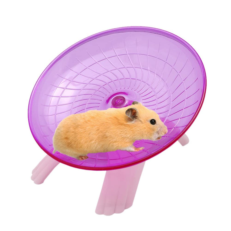 Hamster Flying Saucer Exercise Wheel Toys Silence Quite Spinner for Gerbil Rat Chinchillas Guinea Pig Squirrel Small Animal Red - BeesActive Australia