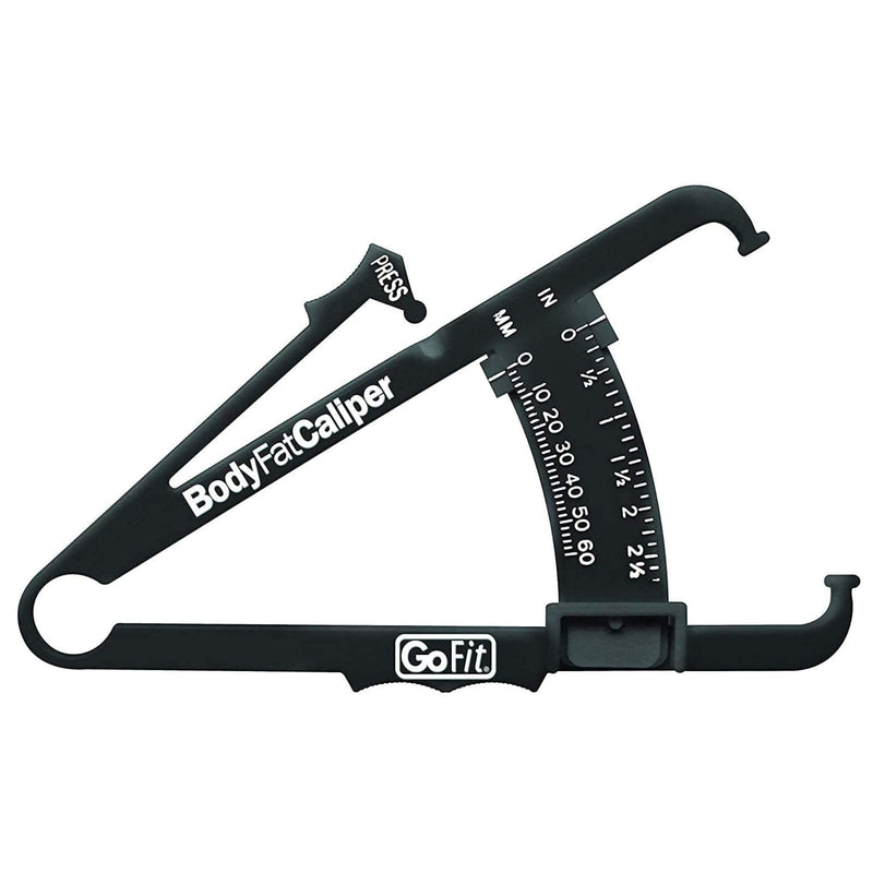 GoFit Accurate Body Fat Caliper - Charts and Instruction Manual,Black,GF-Cal - BeesActive Australia