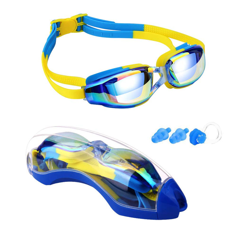Hurdilen Kids Swim Goggles, Swimming Goggles for Kids with Nose Clip, Earplugs - BeesActive Australia