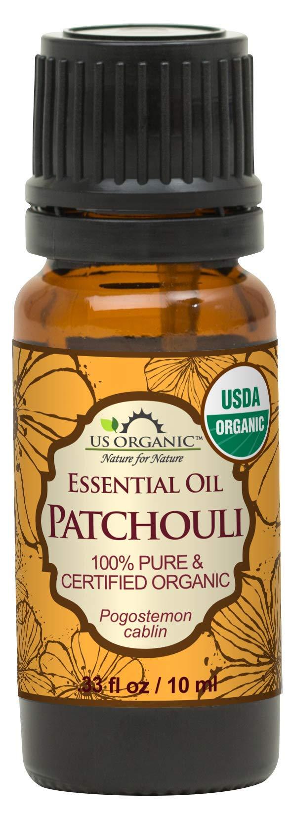 US Organic 100% Pure Patchouli Essential Oil - USDA Certified Organic, Steam Distilled - W/Euro droppers (More Size Variations Available) (10 ml / .33 fl oz) 0.33 Fl Oz (Pack of 1) - BeesActive Australia