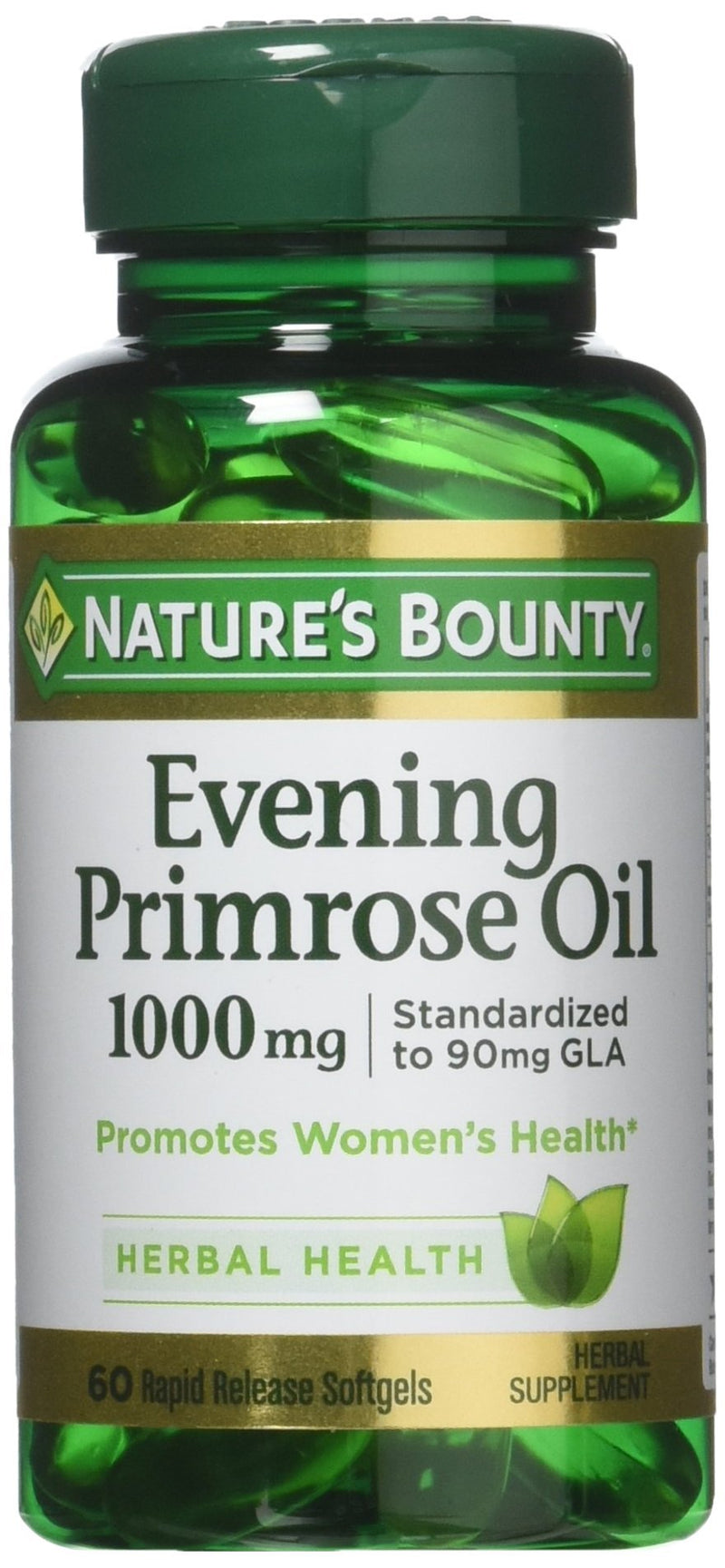 Nature's Bounty Evening Primrose Oil, 1000mg, 180 Softgels (3 X 60 Count Bottles) - BeesActive Australia