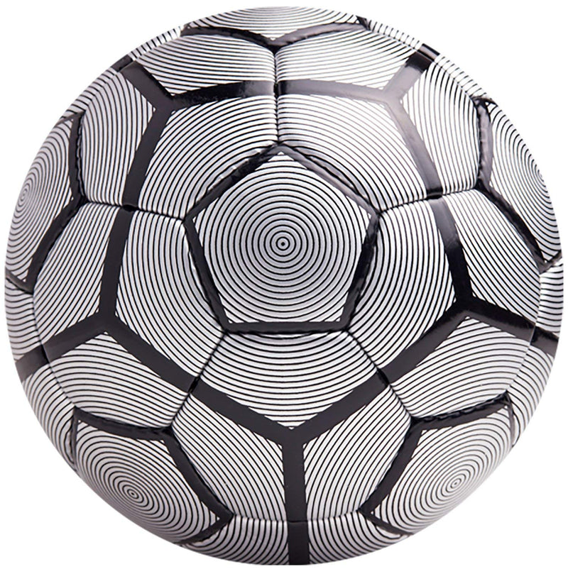 American Challenge Bergamo Soccer Ball Silver/Black 5 - BeesActive Australia