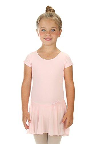 [AUSTRALIA] - Elowel Kids Girls' Ruffle Short Sleeve Skirted Leotard (Size 2-14 Years) Multiple Colors Intermediate / 6-8 Baby Pink 