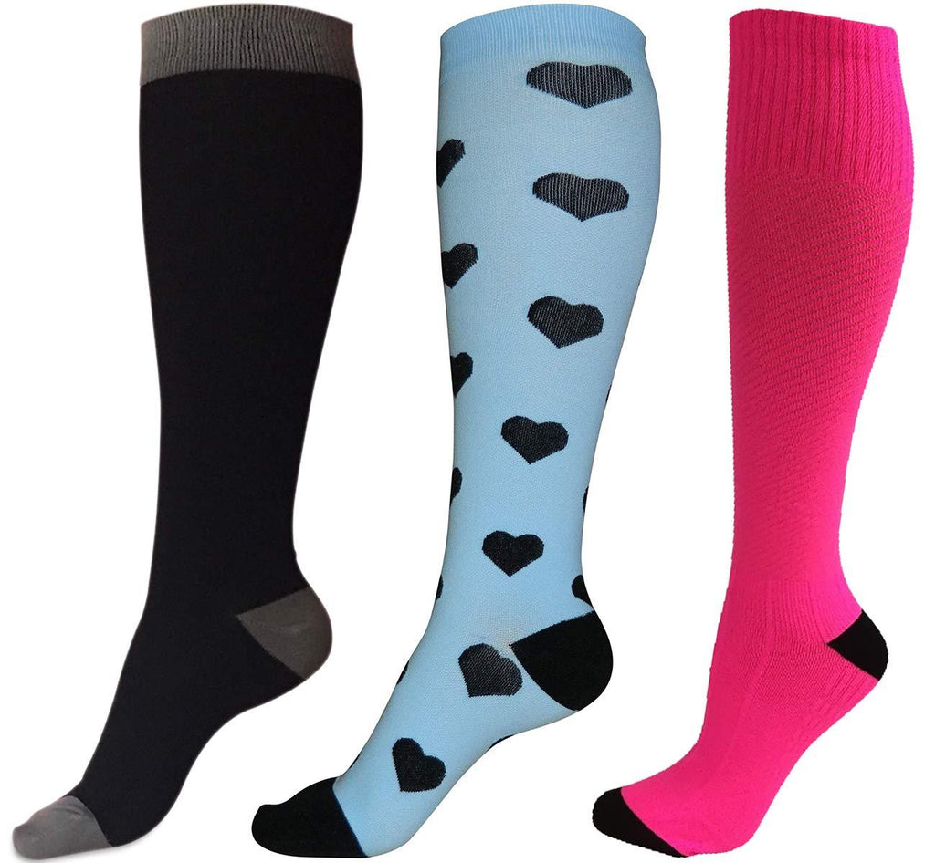 [AUSTRALIA] - Nurse Compression Socks Women 20-30mmhg - Nursing Compression Socks Women and Men Small Pink 