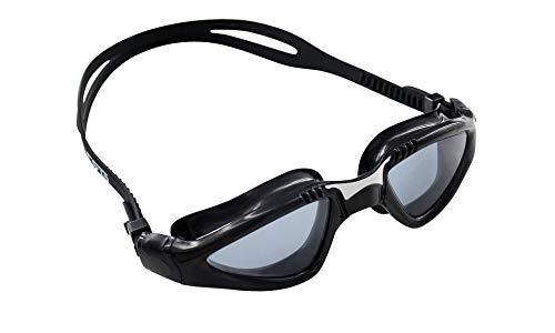 [AUSTRALIA] - CRG Black UV Protection Anti Fog Adult Adjustable Swimming Swim Goggles 890BS/BR black/silver 