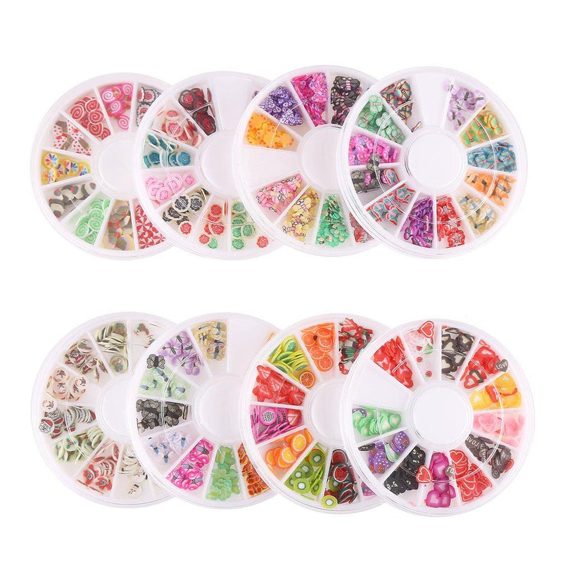 DECORA 8 Cases of Fruit Cake Flower Animal Slices Perfect for Sticking to Slime, DIY Crafts, Nail Art and Decoration - BeesActive Australia