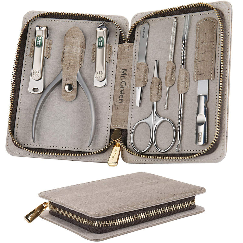 MR.GREEN Manicure Set, Pedicure Sets, Nail Clipper Stainless Steel Professional Nail Cutter with Travel Case 8 Count - BeesActive Australia