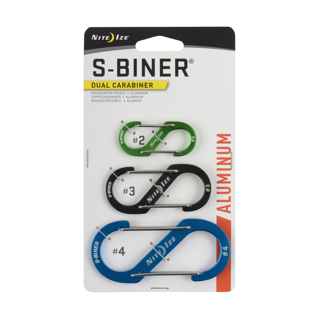 Nite Ize SBA234-A1-R6 S-Biner Dual Carabiner, Assorted, 3 Piece - BeesActive Australia