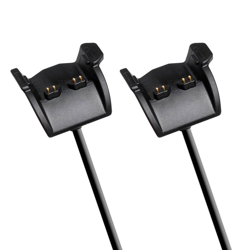 Kissmart Compatible with Vivosmart HR Charger (2PCS), Replacement Charging Cable Cord for Garmin Vivosmart HR/Garmin Vivosmart HR+ (Black - 2PCS) - BeesActive Australia