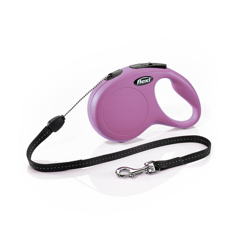 FLEXI New Classic Retractable Dog Leash (Cord), 26 ft, Small, Pink - BeesActive Australia