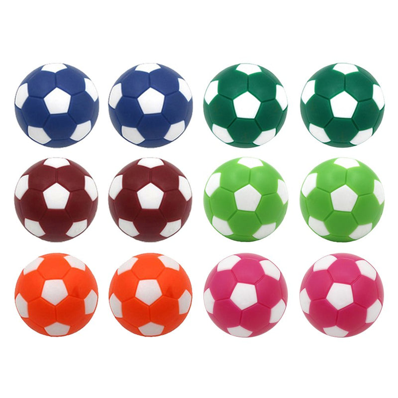 Sunfung Table Soccer Foosballs Replacement Balls Mini Multicolor 36mm Official Foosball 12 Pack - BeesActive Australia