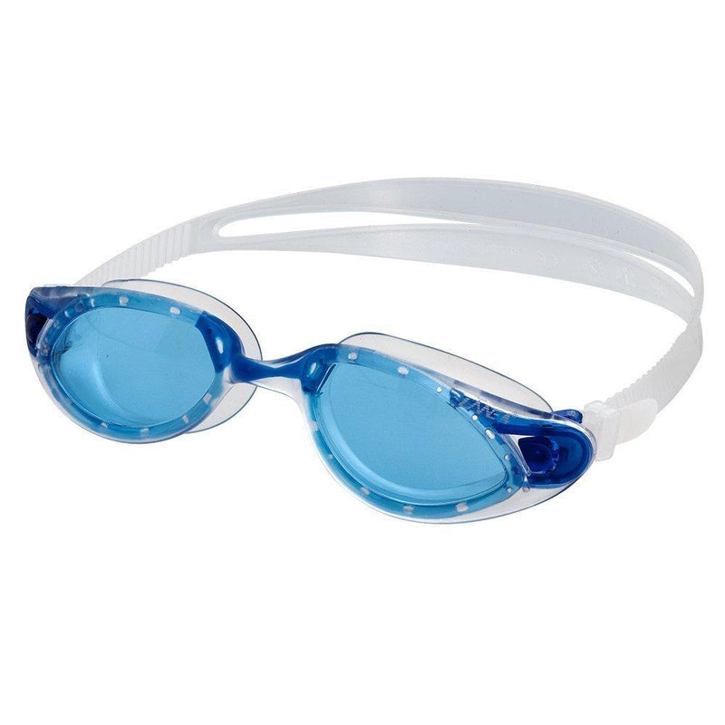 [AUSTRALIA] - LANE 4 Swim Goggle One-Piece Frame, Anti-Fog UV Protection, Easy Adjusting Quick Fit Lightweight Comfortable No Leaking, Triathlon Open Water for Adults Women Ladies #33220 (Blue) 