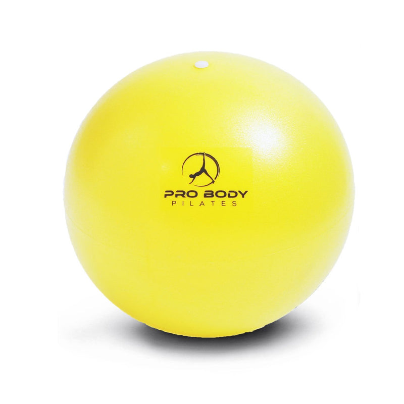ProBody Pilates Mini Exercise Ball - 9 Inch Small Bender Ball for Stability, Barre, Pilates, Yoga, Balance, Core Training, Stretching and Physical Therapy with Workout Guide yellow - BeesActive Australia