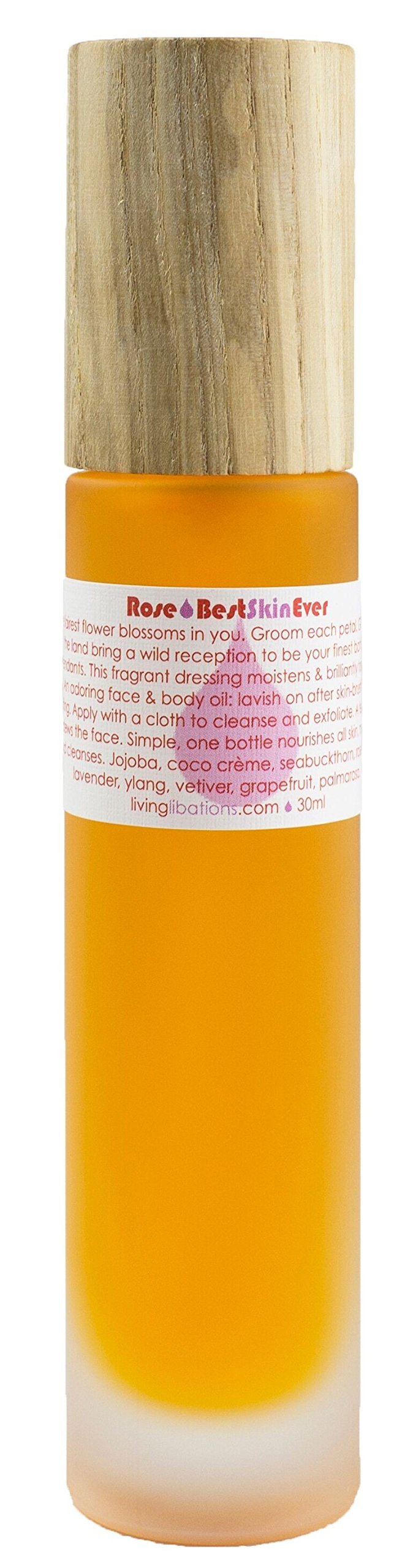 Living Libations - Organic / Wildcrafted Best Skin Ever: Rose Oil (1 fl oz / 30 ml) - BeesActive Australia