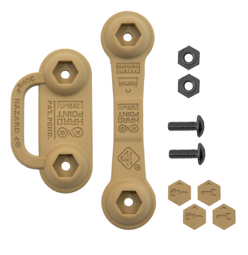 HAZARD 4 HardPoint(R) Modular Tie-Down System Parts: Kit #1 Coyote - BeesActive Australia
