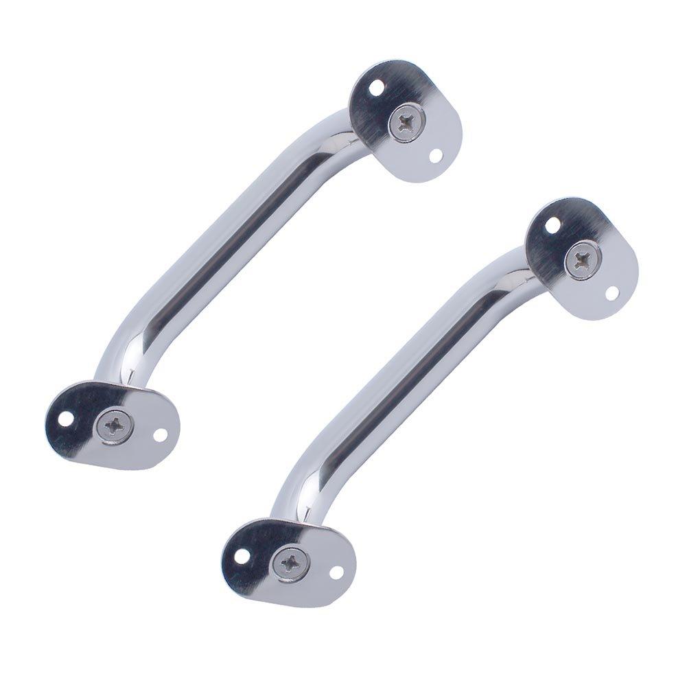 [AUSTRALIA] - Marinebaby 2PCS Boat Stainless Steel Handrail 9" Round Grab Handle Polished Marine Yacht/RV 