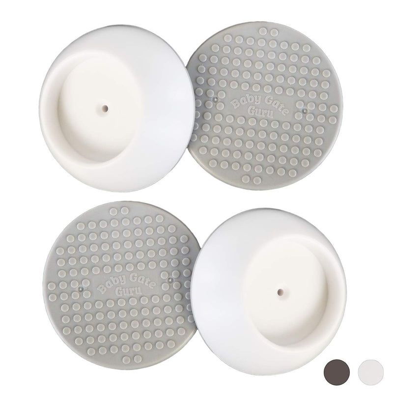 Baby Gate Guru Small Wall Protector 4 Pack - White - Cup Pads to Guard Your Walls from Pressure Mounted Baby Gates, Pet Gates, Safety Gates, Shower Curtain Rods, and More (4 Pack, White) - BeesActive Australia