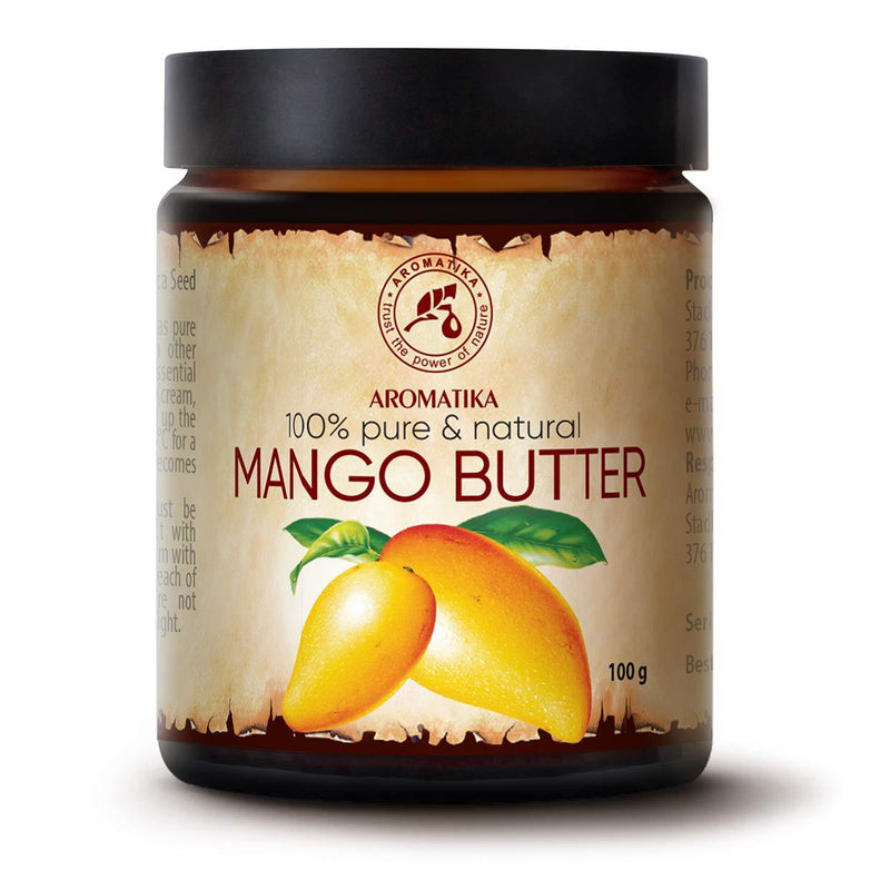 Mango Butter Refined 3.5 oz - 100g - Mangifera Indica Seed Butter - Indonesia - 100% Pure & Natural - Glass Bottle - for Beauty - Massage - Wellness - Cosmetics - Body Mango Butter - BeesActive Australia