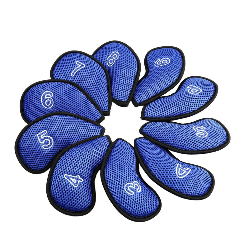 Sword &Shield sports 10Pcs/Pack New Meshy Golf Iron Covers Set Golf Club Head Cover Fit Most Irons. - BeesActive Australia