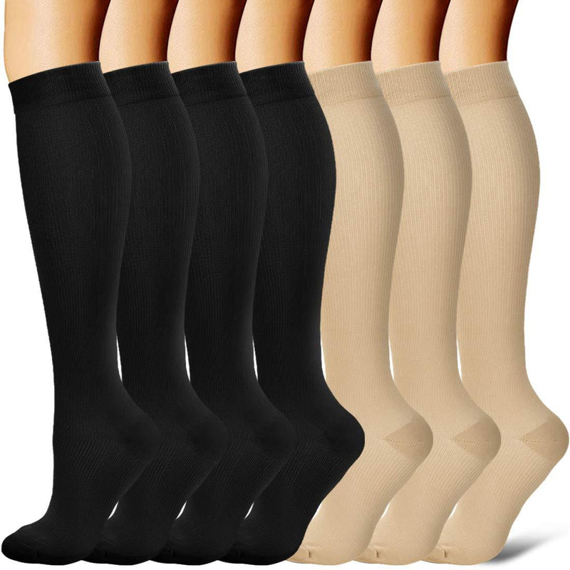 [AUSTRALIA] - Compression Socks for Women and Men - Best Athletic,Circulation & Recovery Large/X-Large (Pack of 7) Assort 3 