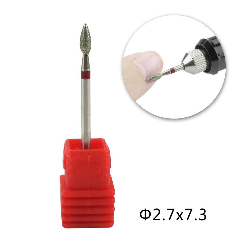 NMKL38 Cone Diamond Carbide Nail Drill Cuticle Cleaning Bit Electric Nail Art Replacement Burr Manicure File Tool (Fine - 2.7x7.3) Fine - 2.7x7.3 - BeesActive Australia