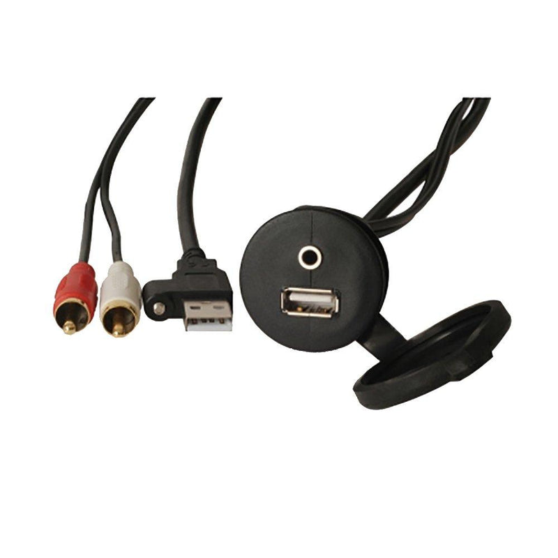 [AUSTRALIA] - Garmin MS-CBUSB3.5, Fusion, USB + 3.5mm-2xRCA Aux Panel Mount Cable, 2m (010-12381-00) 