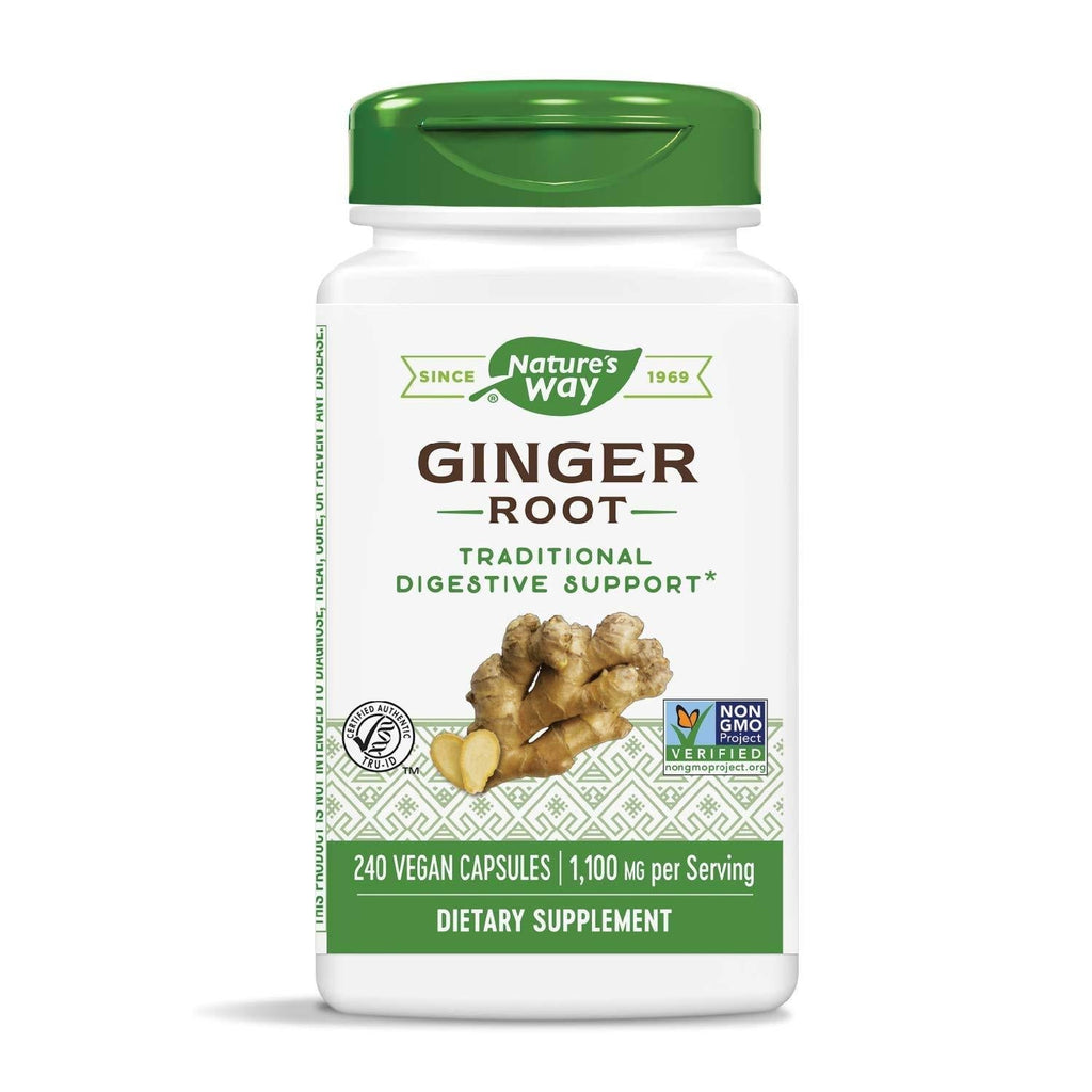 Nature's Way Premium Herbal Ginger Root, 1,100 mg per serving, 240 Capsules 240 Count (Pack of 1) - BeesActive Australia