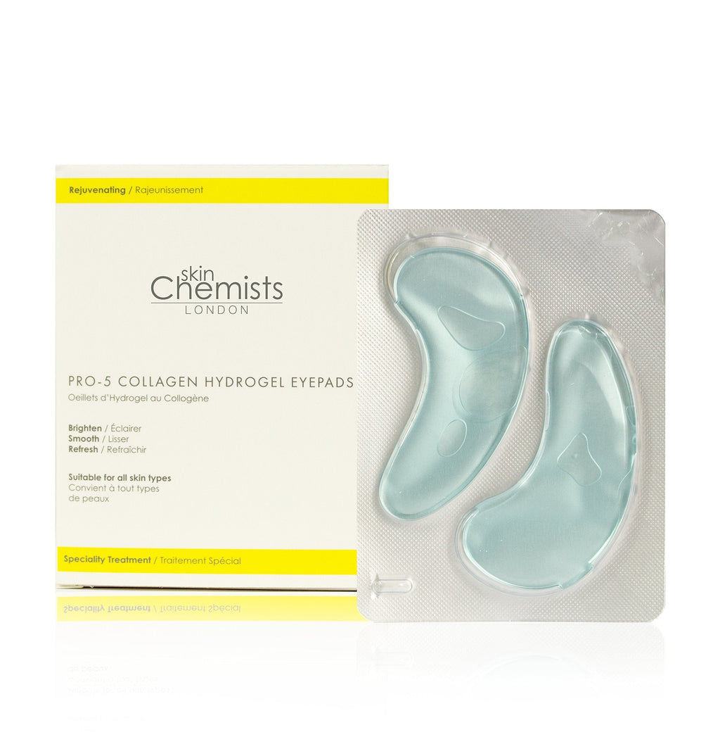 skinChemists Pro-5 Collagen Hydro Gel Eye Pads - 2 pads X 5 - BeesActive Australia