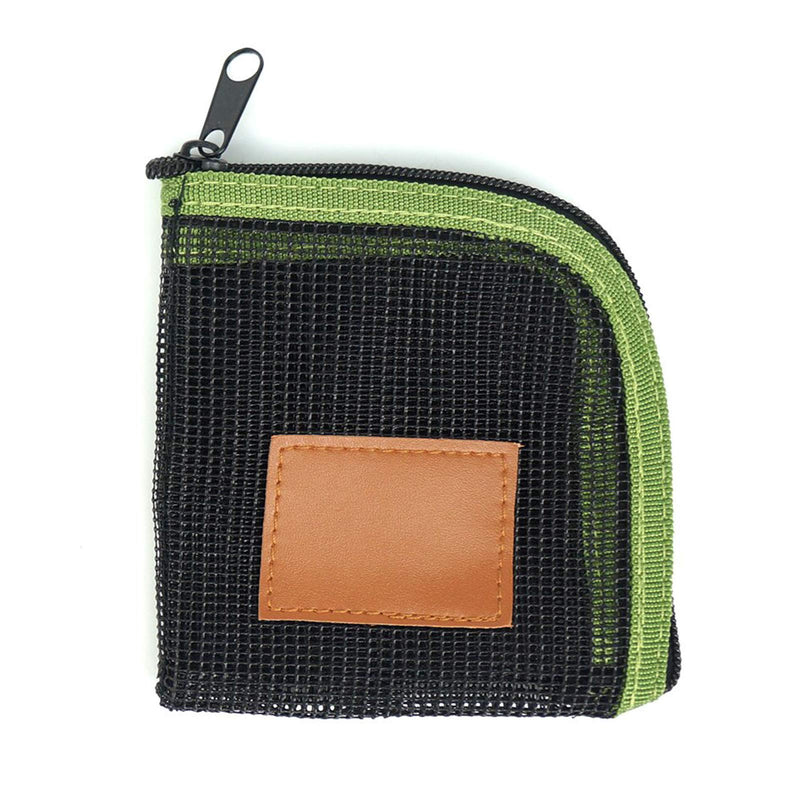 Aventik Fly Fishing Tapered Leader Wallet Tippet Line Case 5 Slots Net-Like Leader Tippet Storage Leader Pocket 4X4inch Green - BeesActive Australia