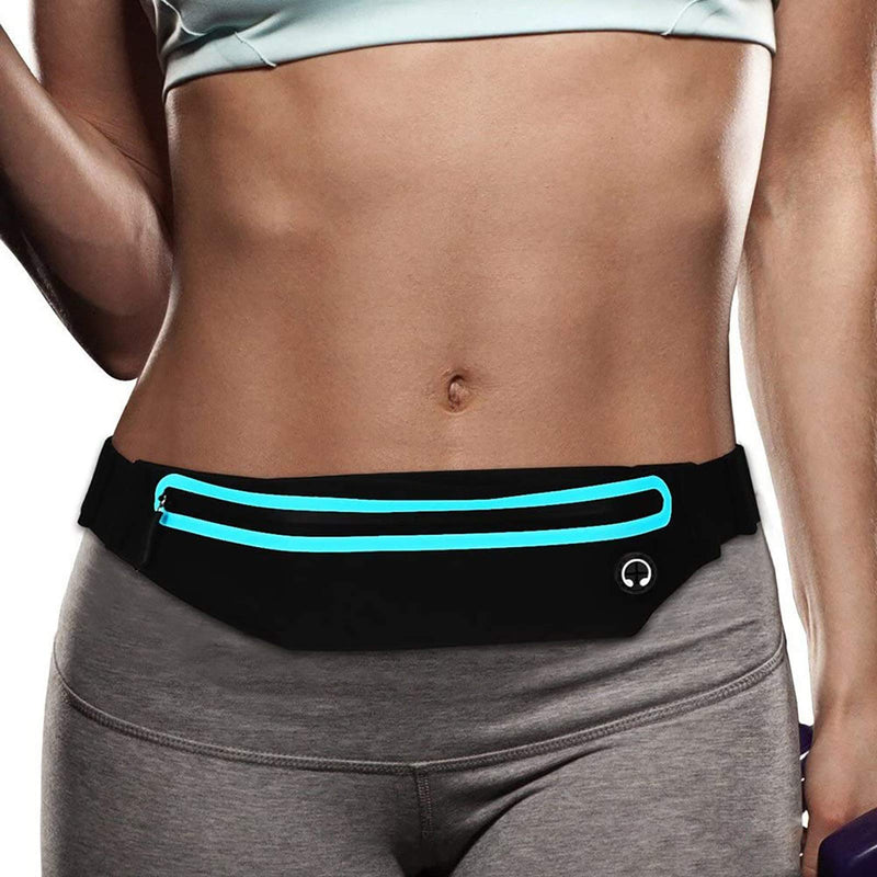 Filoto Running Belt, Running Waist Pack for Women & Men USA Patented Hands-Free Reflective Runner Pouch Belt Fitness Workout Bag No-Bounce Adjustable Sport Travel Fanny Pack Cell Phone Holder - BeesActive Australia