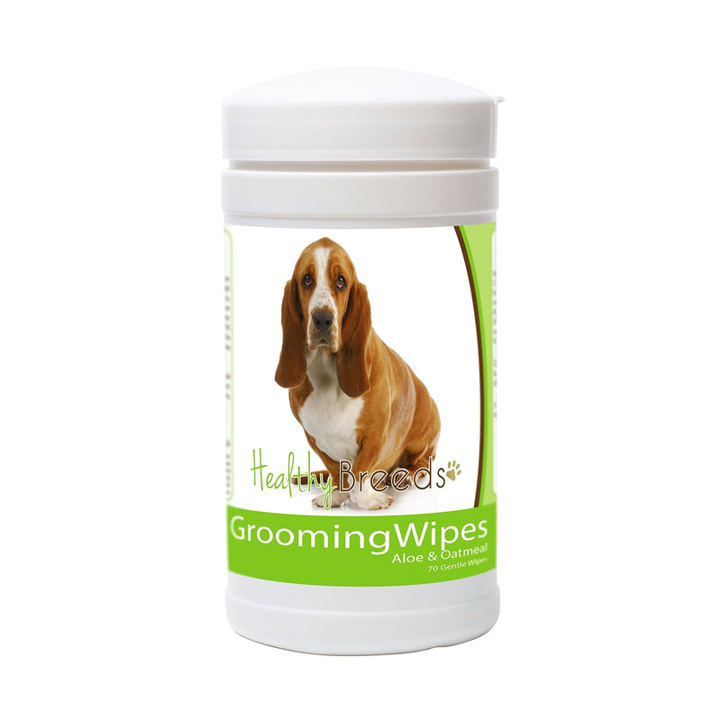 Healthy Breeds Grooming Wipes 70 Count Over 200 Breeds Available Basset Hound - BeesActive Australia