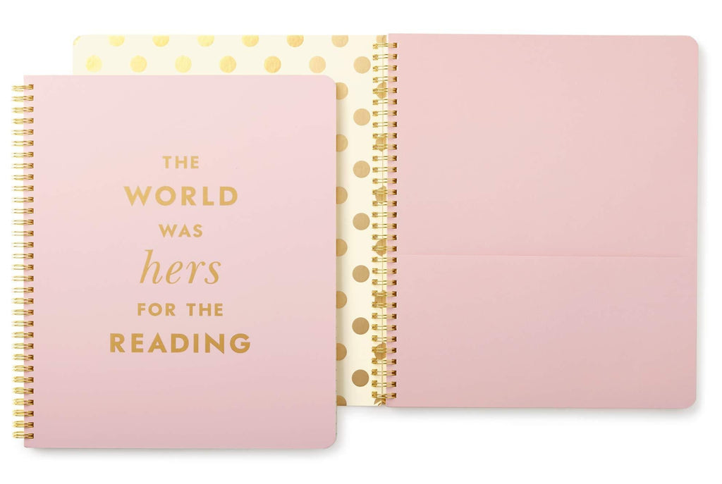 Kate Spade Large Spiral Notebook, Quote, Pink (174649) - BeesActive Australia