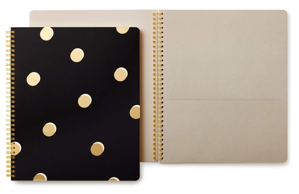 Kate Spade New York Large Spiral Notebook with 160 College Ruled Pages, Scatter Dot - BeesActive Australia