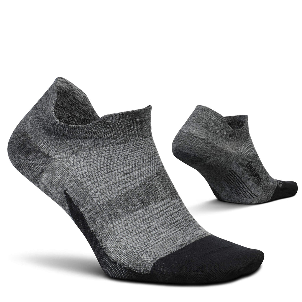 [AUSTRALIA] - Feetures Elite Ultra Light No Show Tab Sock Solid X-Large Gray 