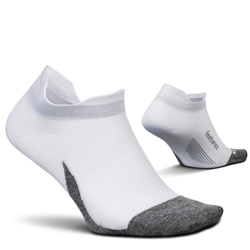 [AUSTRALIA] - Feetures Elite Ultra Light No Show Tab Sock Solid Large White 