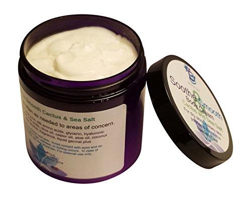 Soothe And Smooth, Extra Dry Skin, Crepey Skin, Eczema, Psoriasis and Damaged Skin Cream, Cactus and Sea Salt Scent, 8oz Jar - BeesActive Australia